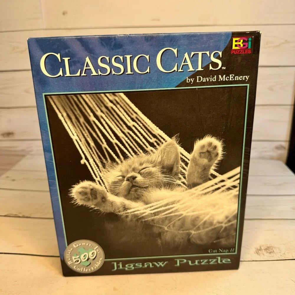 Classic Cats Cat Nap‎ II & III Buffalo Games 500 Pc Puzzle Lot David McEnery